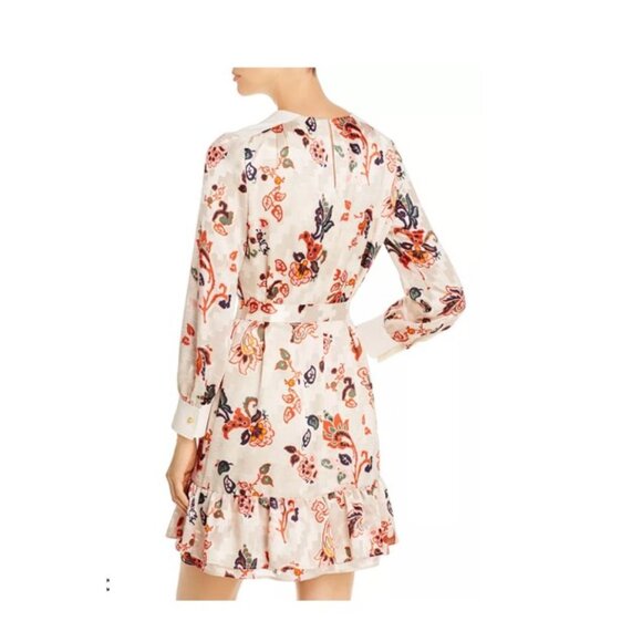 NWT Tory Burch Size US 6 Shift Dress Silk Burnout in Ivory Mountain Paisley - Picture 6 of 16